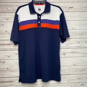 Bolle Polo Shirt Mens M Storm Golf Tech Short Sleeve Side Vent Hem 3 Button